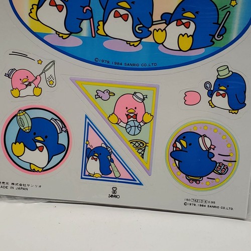 8 Vintage Sanrio 1984 Smoking Sam Static Sticker Sheet New Old Stock Japan - Bild 11 von 20