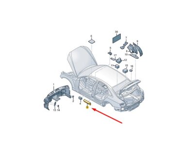 NEU AUDI A4 B9 B-SÄULE SCHALLDÄMPFER UNTEN 8K0863335B ORIGINAL