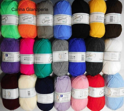 Carina Glanzperle, Glanz-Perlgarn von Rellana Garne, Wolle zum stricken häkeln,