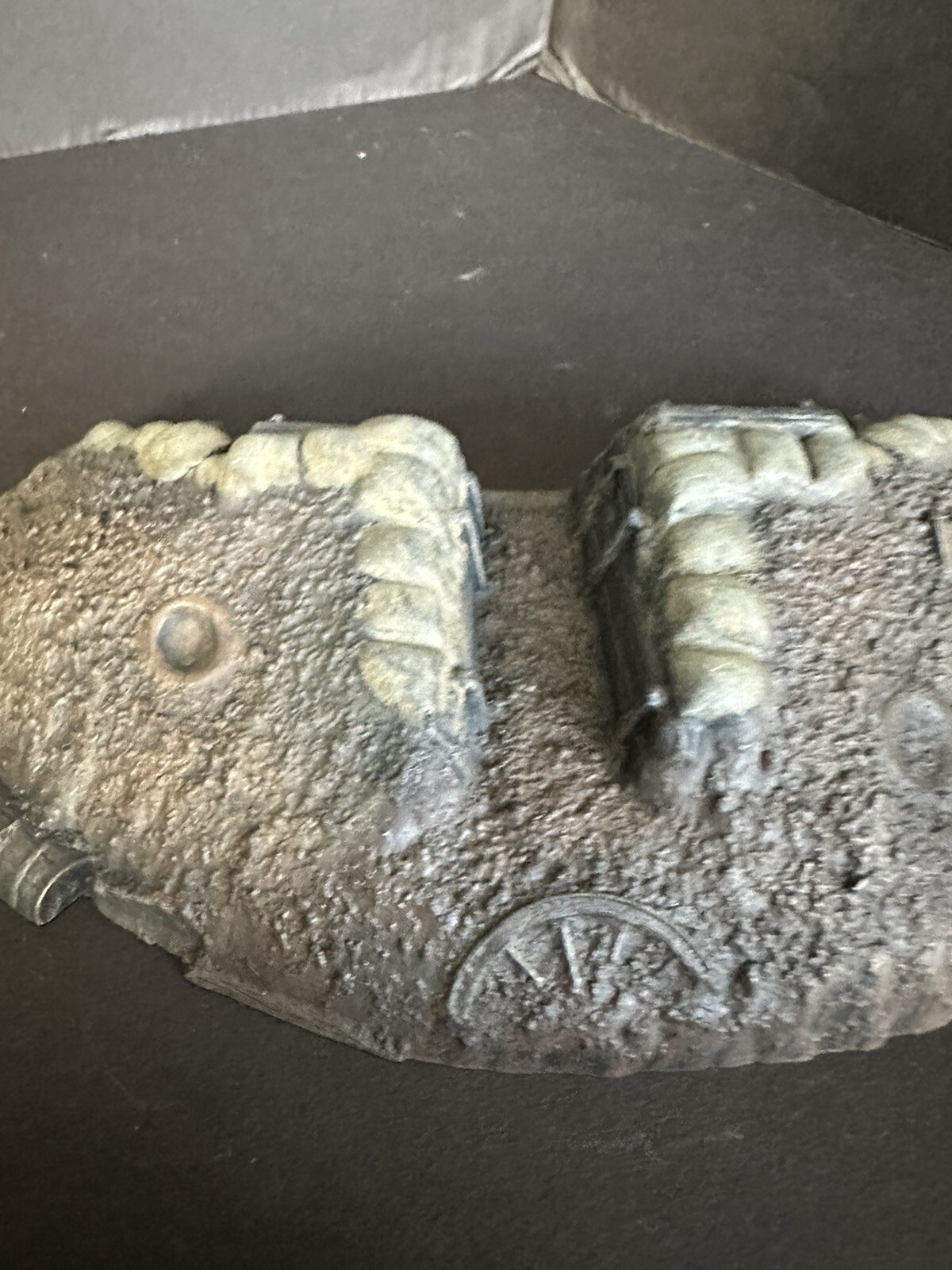 Marx Civil War Terrain Bunker Redoubt Playset Vintage 1970s Dark Brown