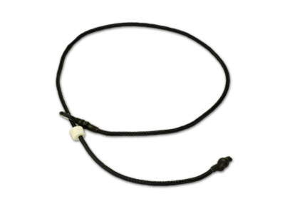 Kurzführer Kurzleine Vorführleine schwarz, Mystique ohne Zugstop ca.4 mm / 55 cm