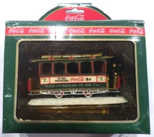 1992 COCA COLA Town Square Collection "Ol’ Number 7" Trolley Car NIB Christmas.