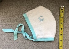 Vintage MCM Baby Knit Terry Towel Bath Cap Bonnet 