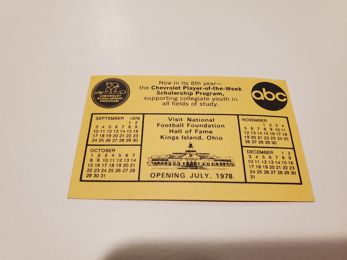 RS20 Gustavus Adolphus College 1978 Football Chevrolet Pocket