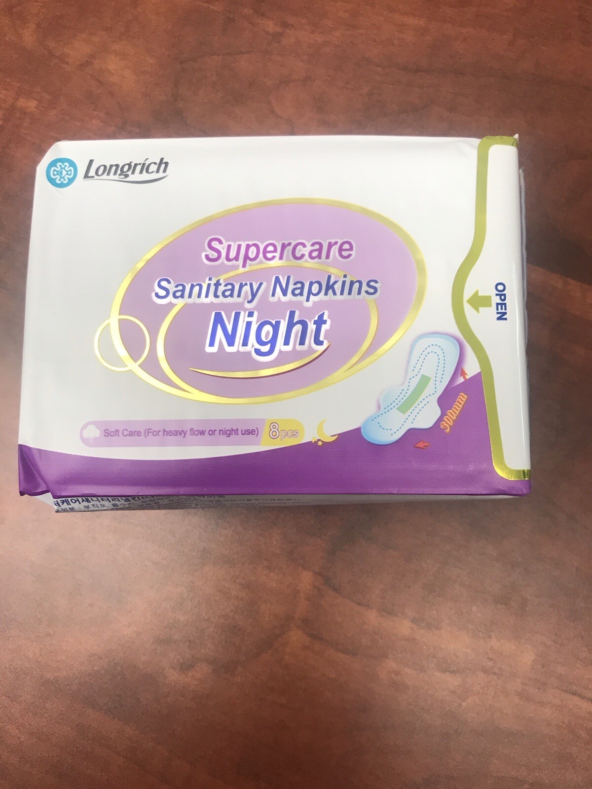 Longrich Sanitary Pad Heavy Energy Napkin Night Use(2 Packs X8