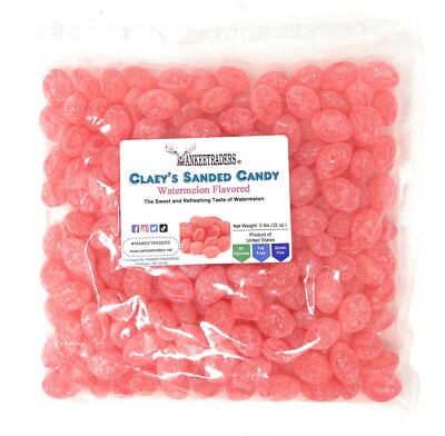 Watermelon Sanded Hard Candy, 40 Ounces ~ YANKEETRADERS  ~ FREE SHIPPING