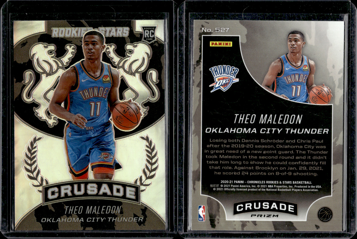 2020-21 Chronicles Rookies & Stars #527 Theo Maledon Silver Prizm Rookie RC  | eBay