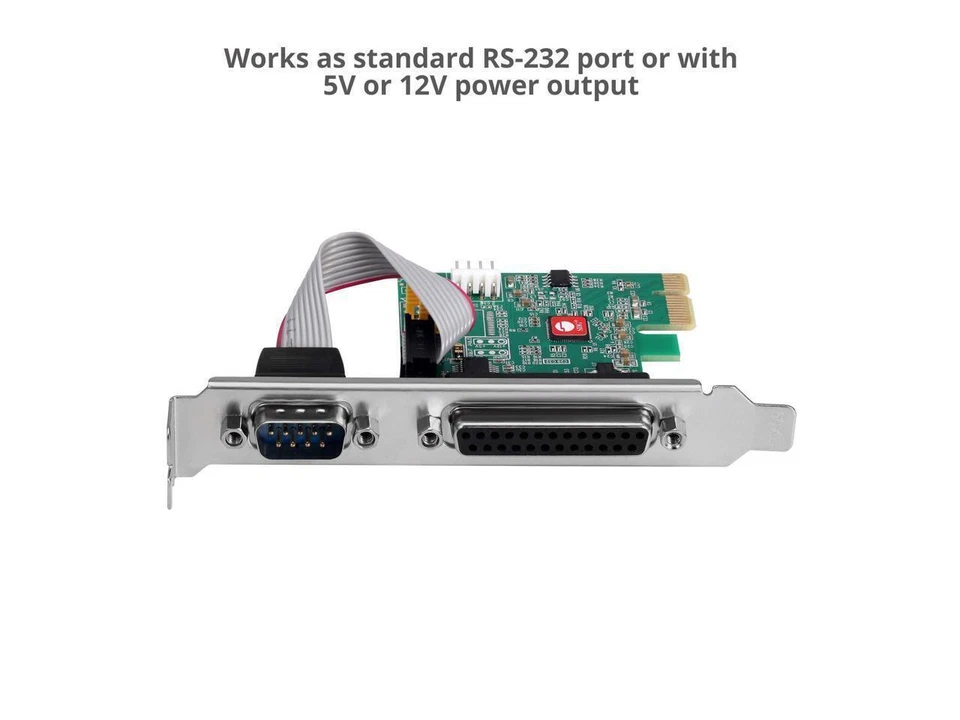 SIIG JJ-E02011-S1 CyberParallel Dual PCIe ECP EPP BPP Printer Parallel LPT - Image 3 of 4