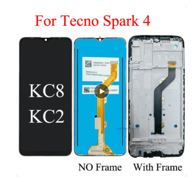 For Tecno Spark 4 KC8 KC2 KC2j LCD Display Touch Screen Digitizer Panel Assembly