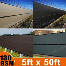 5x50ft Privacy Fence Screen Windscreen Cover 130GSM with Grommets Backyard Patio