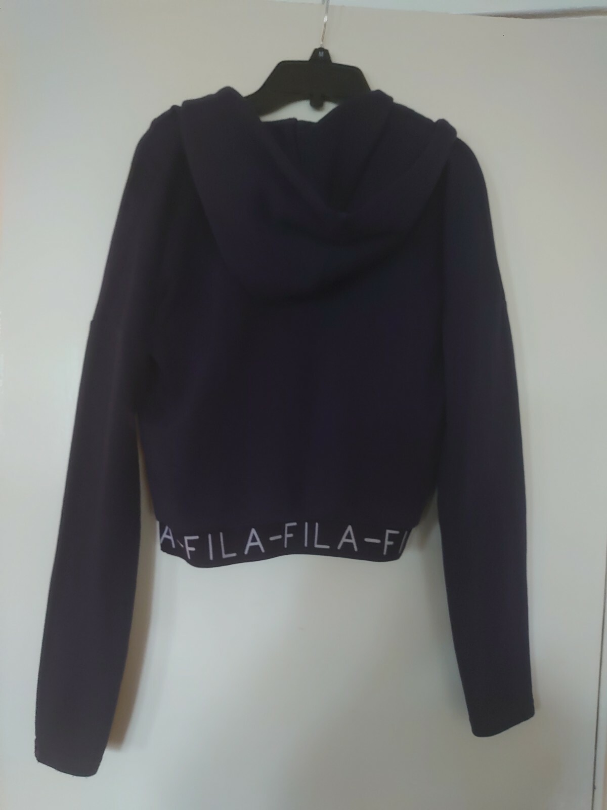 Felpa con cappuccio pullover Fila donna blu navy taglia X SMALL usata