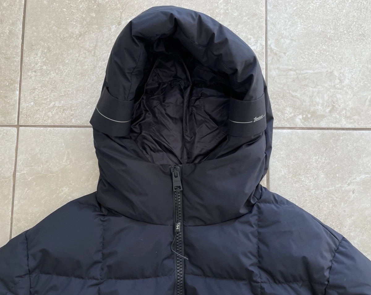 NWOT W's HERNO Laminar Giubotto Donna Media Half Coat Black Size 44