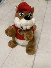 Buc ees Beaver Brown Plush 11 Inch Teddy Stuffed Animal Toy Red Shirt Bucees