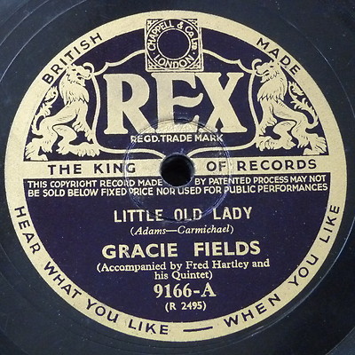 78rpm GRACIE FIELDS little old lady / the first time i saw you