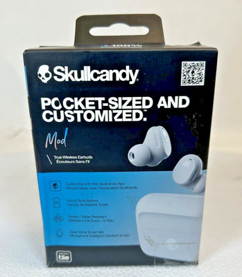 Skullcandy Mod Wireless Earbuds w/ Microphone (S2FYW-P751) - Blue/Gray -FREE S/H