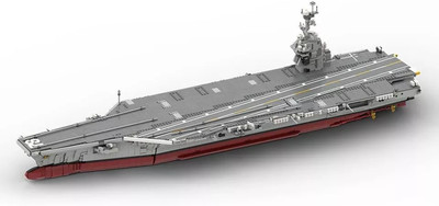 CVN-78 Gerald R. Ford Aircraft Carrier Model Building Blocks DIY MOC Bricks Toy