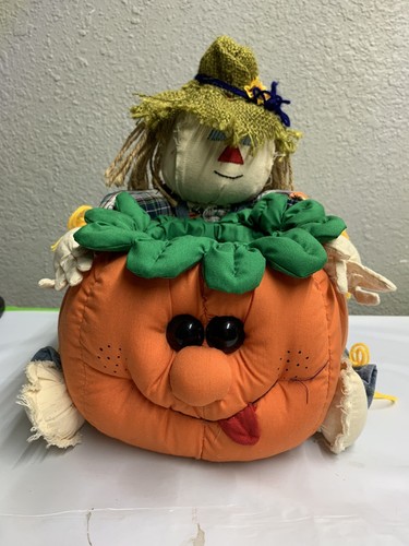 Vintage 90er Kürbis Vogelscheuche Halloween Bonboniere - Bild 4 von 9