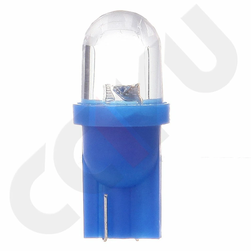 10* Blue T10 LED License Plate Instrument Cluster Dash Light Bulbs + Twist Lock - Image 4 of 4