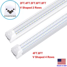 T8 Linkable LED Shop Light 2FT 4FT 6FT 8FT 120W LED Light Bulb Shop Lamp Fixture