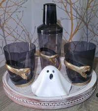 Halloween Snake Cocktail Mixer Cups, Shot Glass And Shaker Set