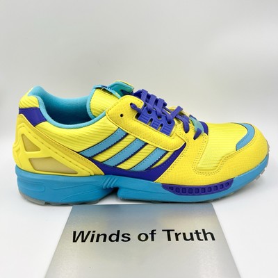atmos × adidas Originals ZX8000 Ura Yellow Blue JQ2580 Men's Size