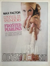 1969 Max Factor Original Vintage Advertisement Frosted Ultralucent Makeup Ad