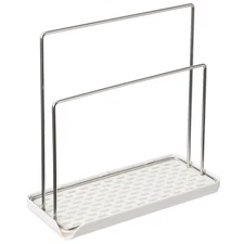 Sponge Holder with Drain Pan for Kitchen Sink, Kitchen Sink Organizer for Spo...