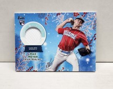 MAX MEYER 2023 Topps Holiday Relics RED METALLIC ~ Marlins ROOKIE GU #'d /25