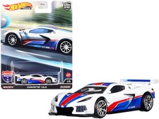 Hotwheels HCK03 Chevrolet Corvette C8.R Pearl White with Red and Blue
