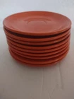 HTF Scares Old Vintage Set Of 9, 1st Mark Uranium Red FIESTA  SAUCER  FIESTAWARE