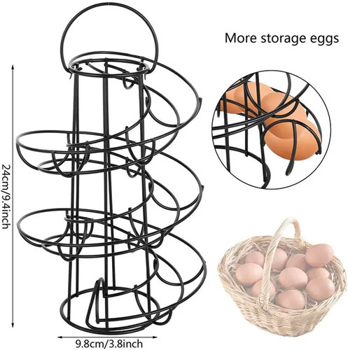 Portauova Portaoggetti a Spirale Porta Uova Skelter Deluxe Spirale Dispenser Rack Cesto - Foto 15 di 26
