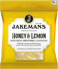 Jakemans Honey & Lemon 73g x 12 Bulk Pack | Sore Throat & Cough Relief Lozenges