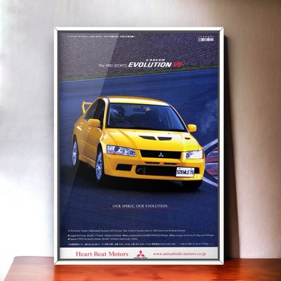 90's vintage Ad, Mitsubishi Lancer Evolution 7 Mk7 GH-CT9A 4G63