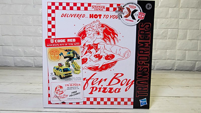 Brand New Hasbro Transformers x Stranger Things Code Red Surfer Boy Pizza