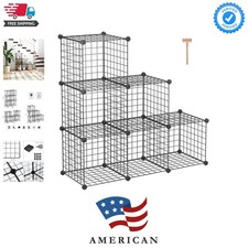 Wire Cube Storage, 6 - Organizer Cubi Griglie a C in Metallo, Scaffali Modulari Unità, S...