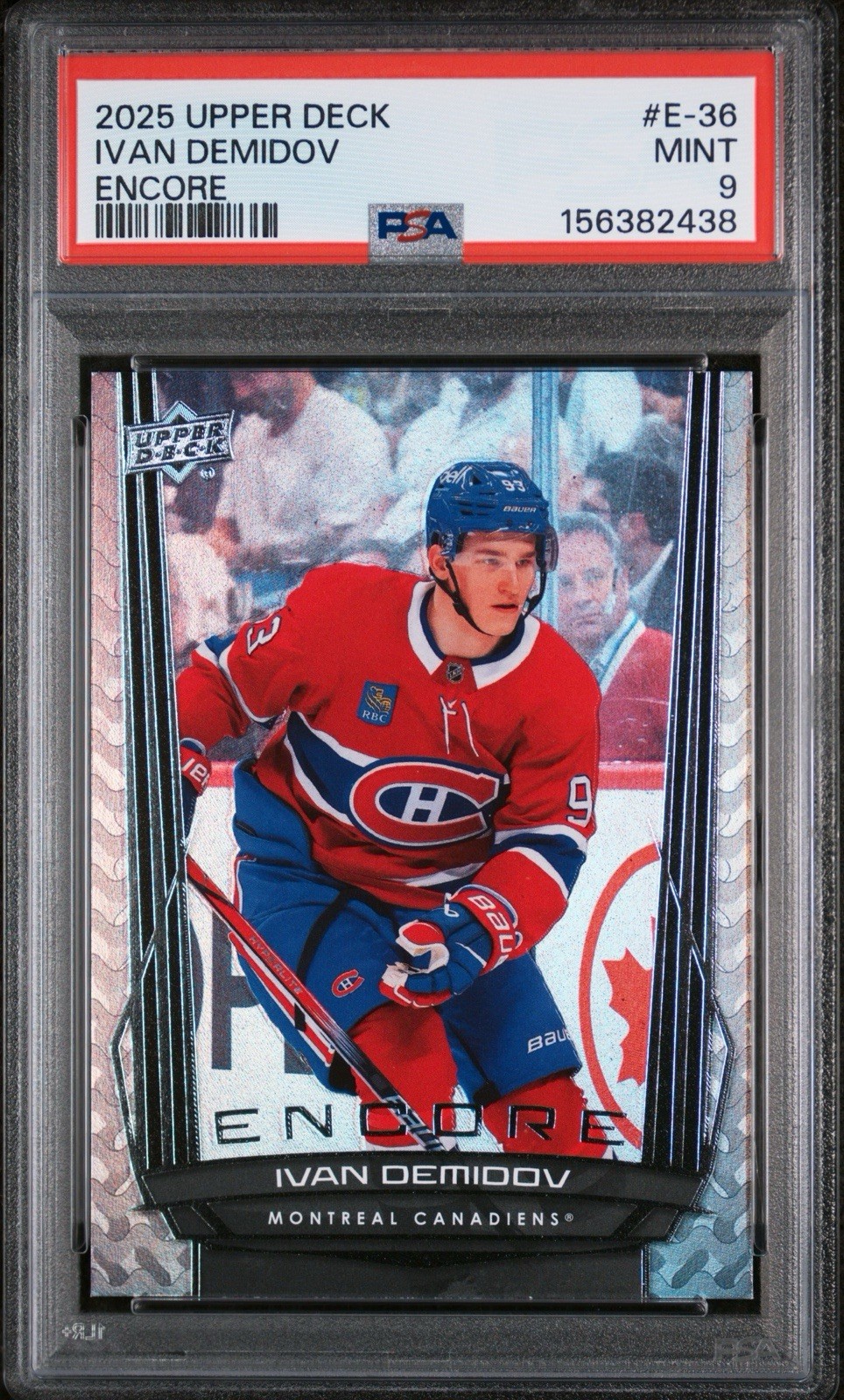 Ivan Demidov #E-36 Hockey Cards 2025 Upper Deck Encore trading card — raw and PSA graded price guide