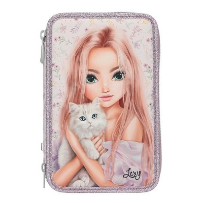 Depesche 3-Fach Federtasche TOPModel BLooming Kitty Rosa