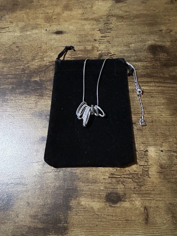 Collar colgante intercambiable reversible chapado en rodio danza Swarovski Foto 4 de 4