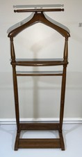 Mid Century Vintage Wooden Valet Butler's Suit Rack Stand