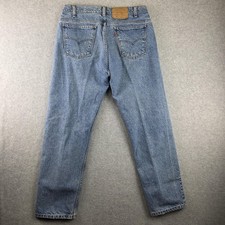 Vintage Levis 505 Orange Tab Jeans Mens 36x30 Blue Straight Light Wash Denim 90s