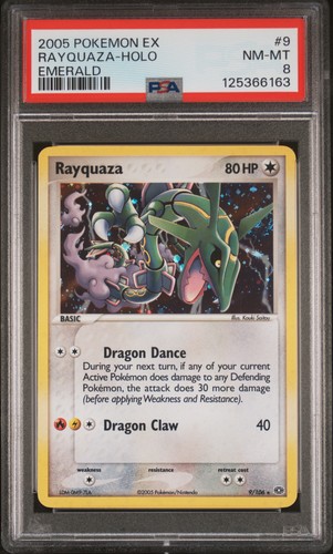 Rayquaza graded PSA 8 for sale on eBay