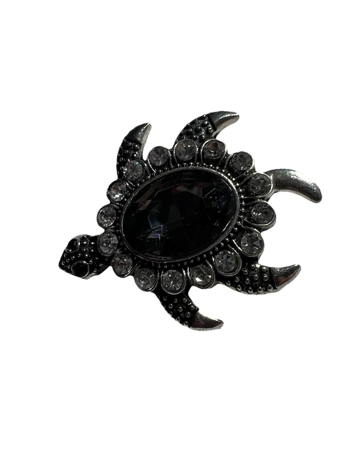 Snap Button Charm TURTLE Rhinestone Snaps Jewelry… - image 2