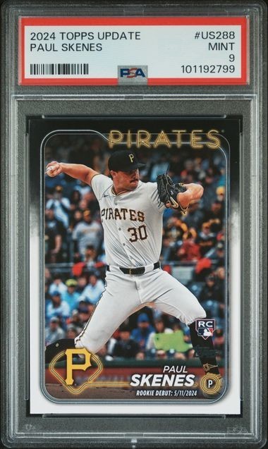 2024 Topps Update #US288 Paul Skenes Pittsburgh Pirates RC PSA 9 MINT