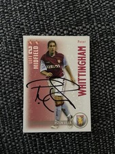 PETER WHITTINGHAM - ASTON VILLA FC FOOTBALL SIGNED SHOOT OUT CARD
