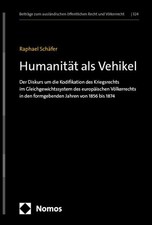 Raphael Schäfer / Schäfer, Humanität als V...