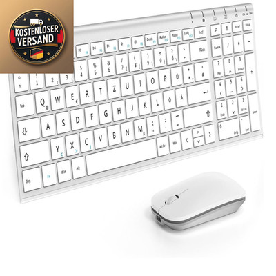 seenda WGJP-031B Wireless Keyboard Mouse Set, Rechargeable Small Wireless