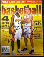 Kareem Rush Mike Dunleavy Hand Signed Autographed Beckett Magazine GA GV 550231