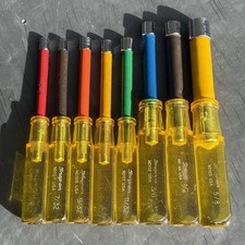 Snap-on Tools 8 Piece Sae Insulated Nut Driver Set 732 - 58 Usa Snap-on Tools 8 Piece Sae Insulated Nut Driver Set 732 - 58 Usa