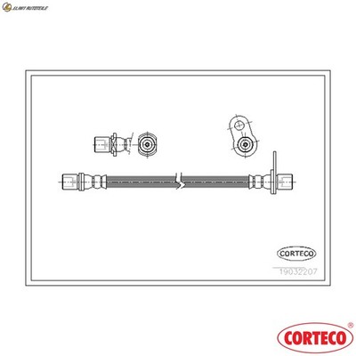 BREMSSCHLAUCH 19032207 FÜR TOYOTA CARINA/Liftback/Sportswagon 7A-FE 1.8L 4cyl
