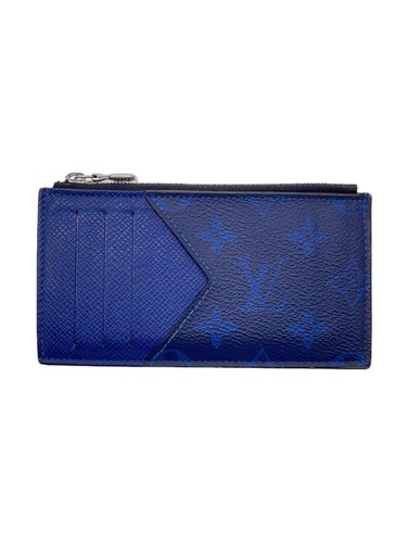 LOUIS VUITTON Coin Case Card Holder Tigerama NVY PVC BLU Men's Used